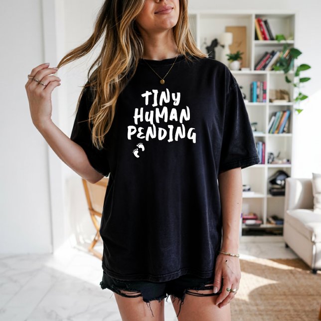 Humourous pregnancy fingerprint white T-Shirt (Creator Uploaded)