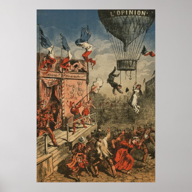 Humourous Print Of A Theatrical Performer (Front)