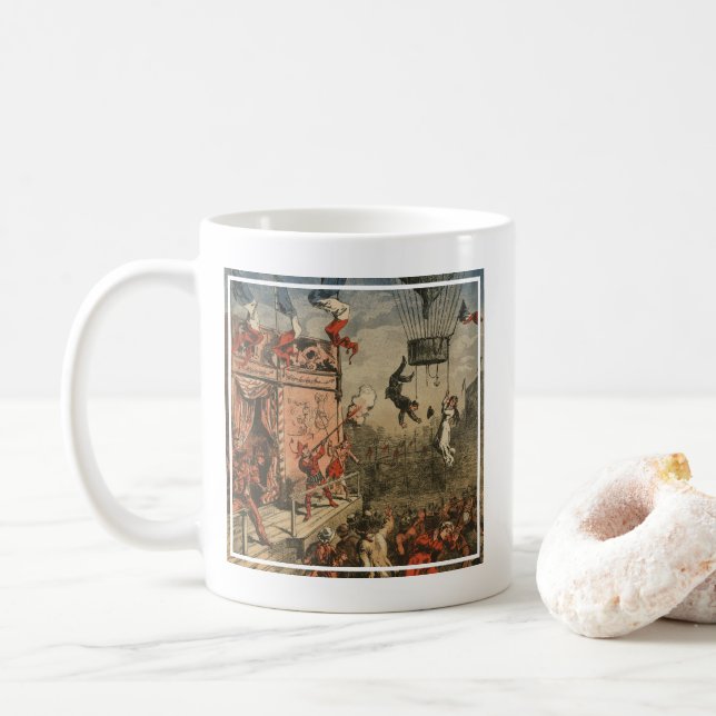 Humourous Print Of A Theatrical Performer Coffee Mug (With Donut)