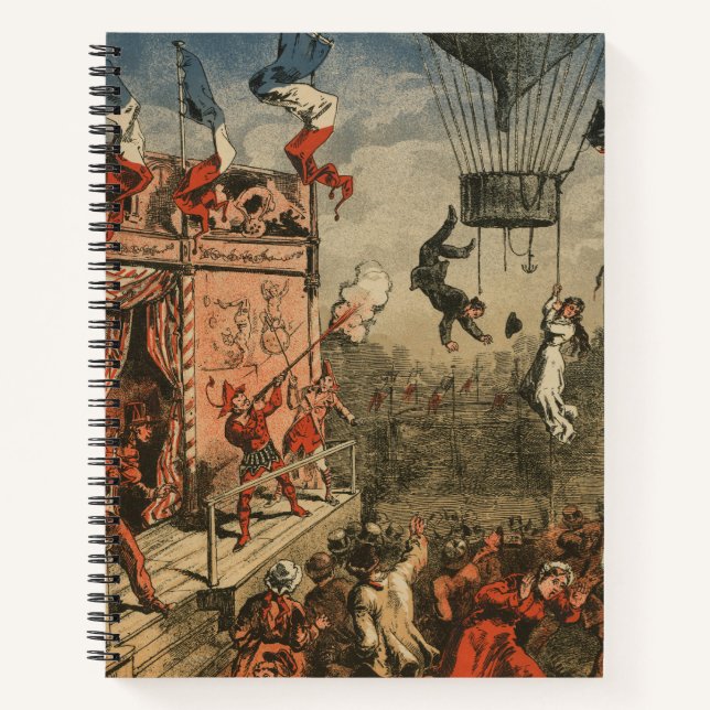 Humourous Print Of A Theatrical Performer Notebook (Front)