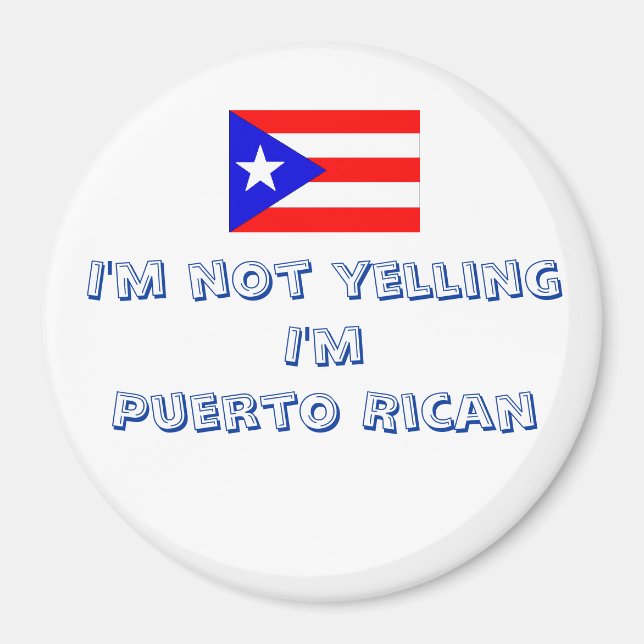 Humourous Puerto Rican Magnet (Front)