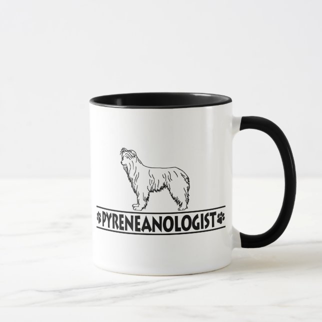Humourous Pyrenean Shepherd Mug (Right)