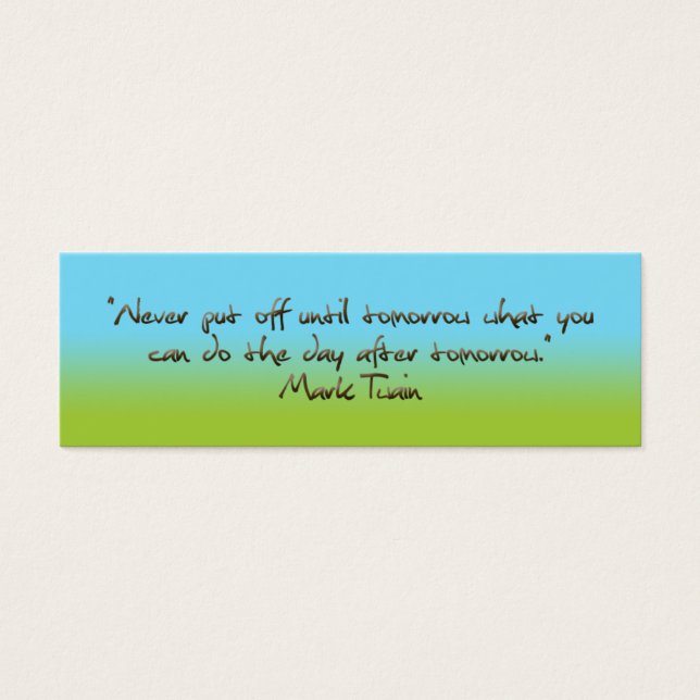 humourous quotation bookmark (Front)