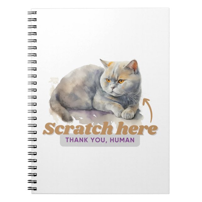 Humourous Quote Gift for Cat Lovers Notebook (Front)