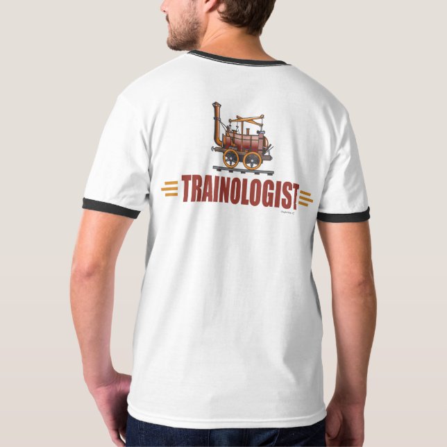 Humourous Railroad Train T-Shirt (Back)