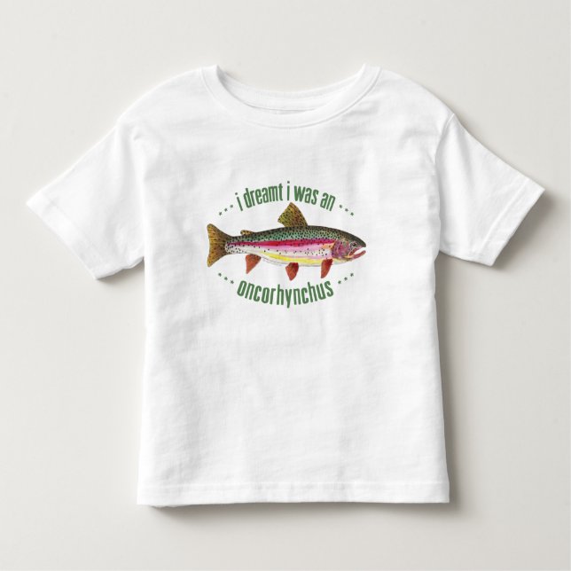 Humourous Rainbow Trout Design Toddler T-Shirt (Front)