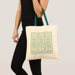 Humourous Read Eat Sleep Repeat Eyeglasses Tote Bag