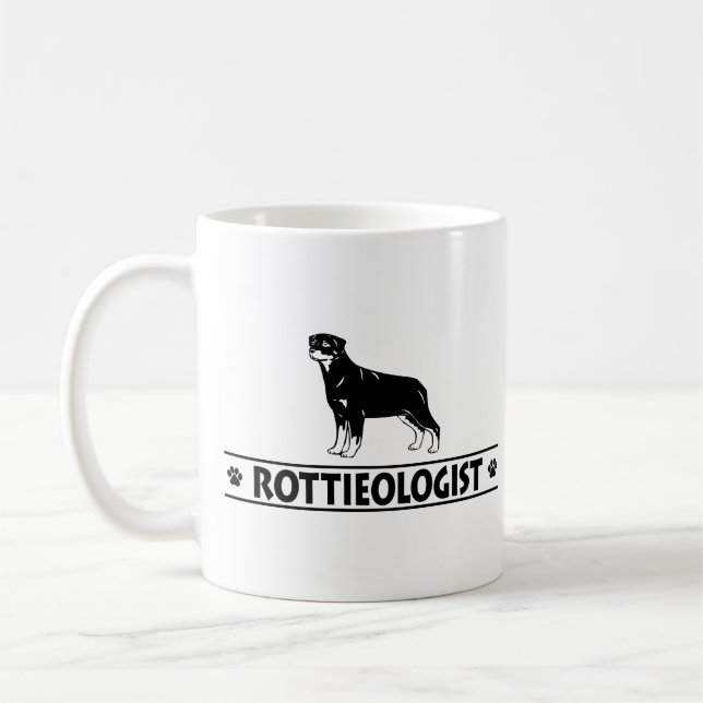 Humourous Rottweiler Coffee Mug (Left)