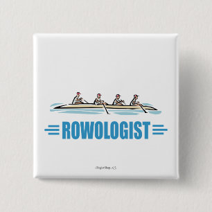 Humourous Rowing 15 Cm Square Badge