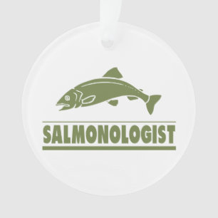 Humourous Salmon Fishing Ornament