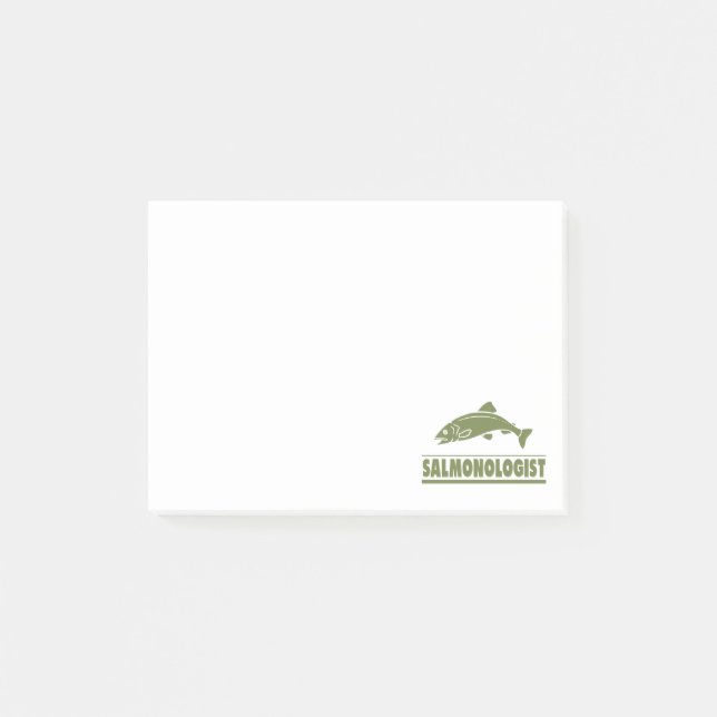 Humourous Salmon Fishing Post-it Notes (Front)
