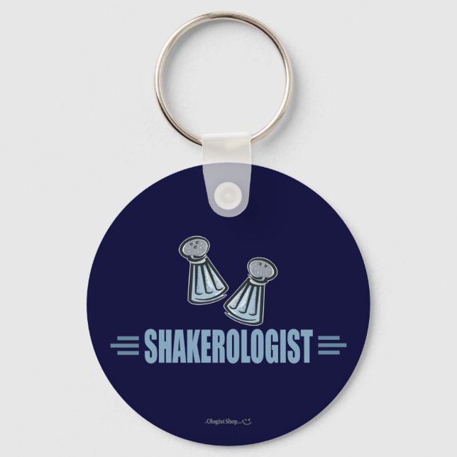 Humourous Salt and Pepper Shakers Key Ring (Front)