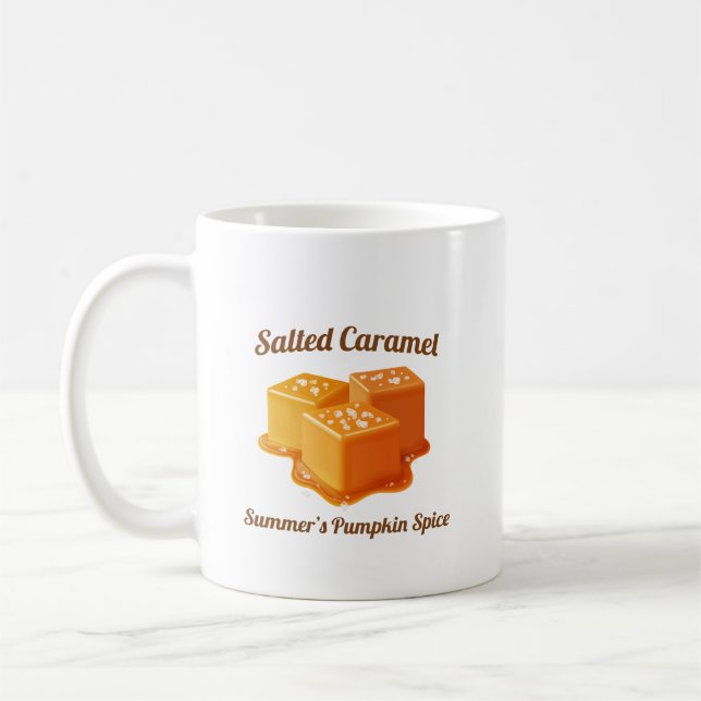 Humourous Salted Caramel Coffee Mug (Left)