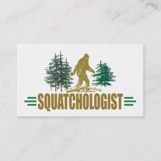 Humourous Sasquatch, Bigfoot Business Card (Front)