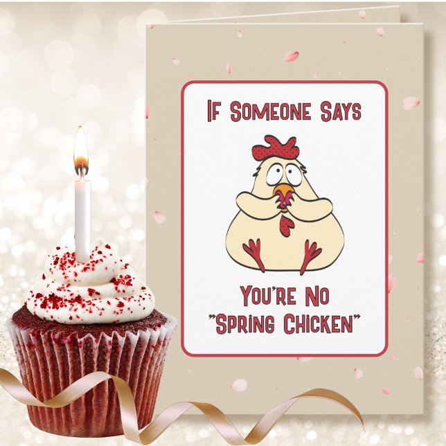 Humourous Sassy Chicken Cartoon Funny Birthday  Card (Creator Uploaded)