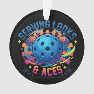Humourous Serving Looks & Aces Quote  Personalised Ornament
