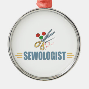 Humourous Sewing Metal Tree Decoration