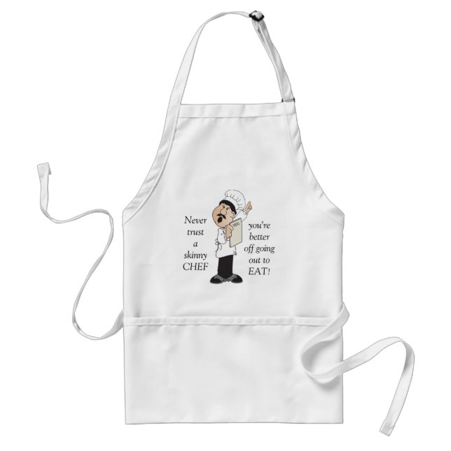 Humourous Skinny Chef Standard Apron (Front)