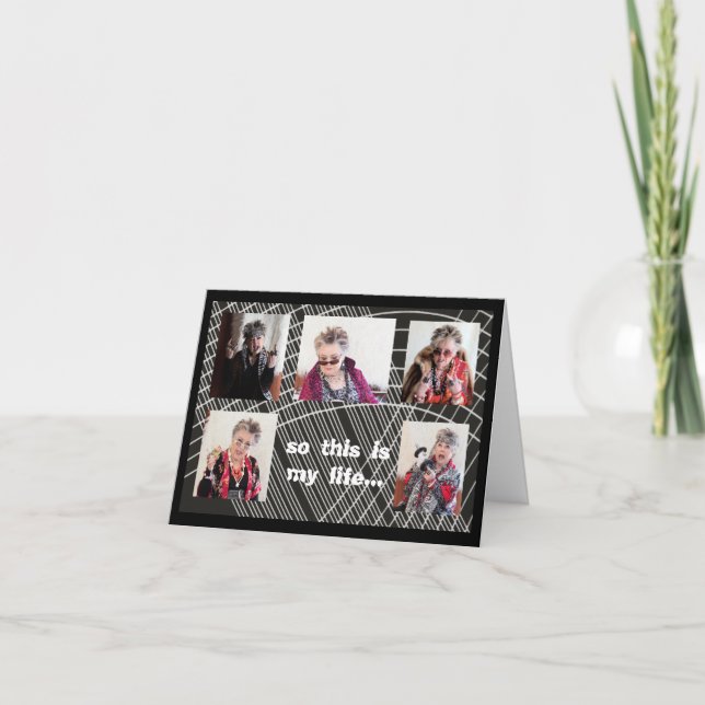 Humourous So this is Life Folded Greeting Card (Front)