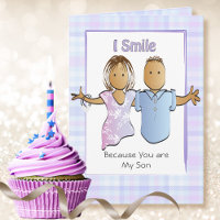 Humourous Son Funny Saying Cartoon Ethnic Birthday