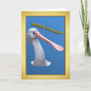 Humourous Spoonbill Birthday Card