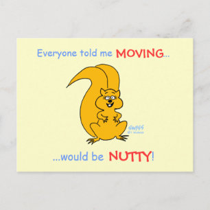 Humourous Squirrel Moving Announcement Postcard