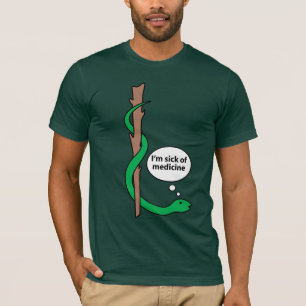 Humourous Staff of Asclepius T-Shirt