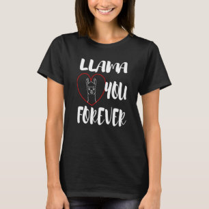 Humourous Statement Llama Heart Valentine's Day Ro T-Shirt