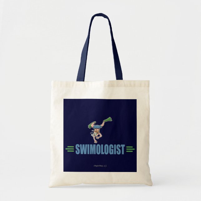 Humourous Swimming Tote Bag (Front)