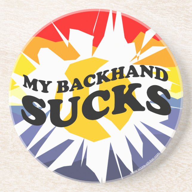 Humourous tennis gifts Funny Personalised Coasters (Front)