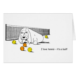Humourous Tennis Playing Dog