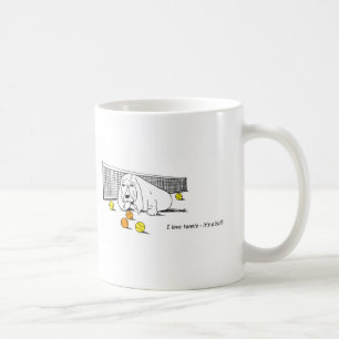 Humourous Tennis Playing Dog Coffee Mug