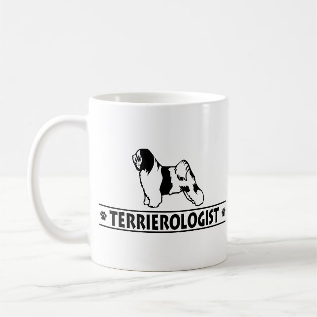 Humourous Tibetan Terrier Coffee Mug (Left)