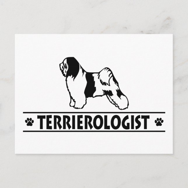Humourous Tibetan Terrier Postcard (Front)