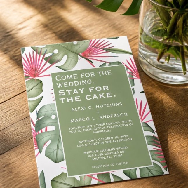 Humourous Tropical Wedding Invitation (Creator Uploaded)