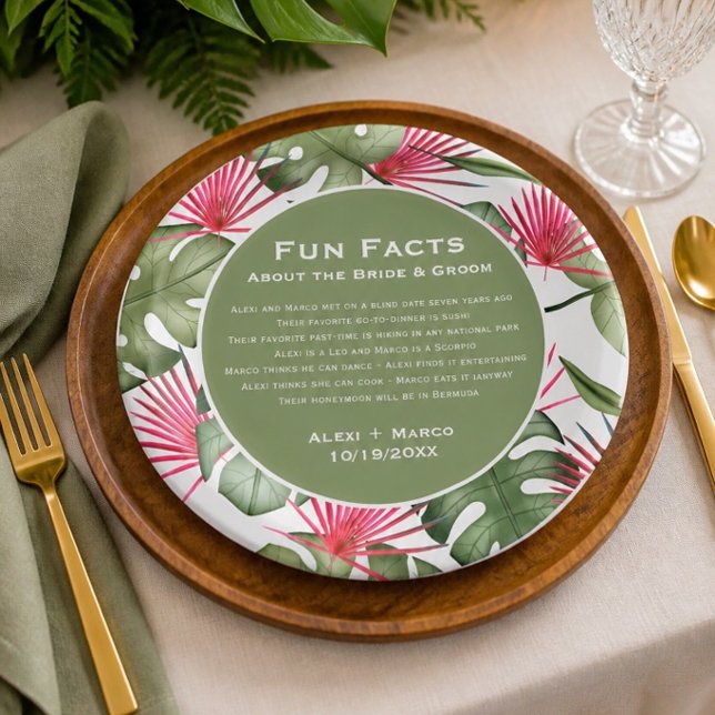 Humourous Tropical Wedding Paper Plates (Creator Uploaded)
