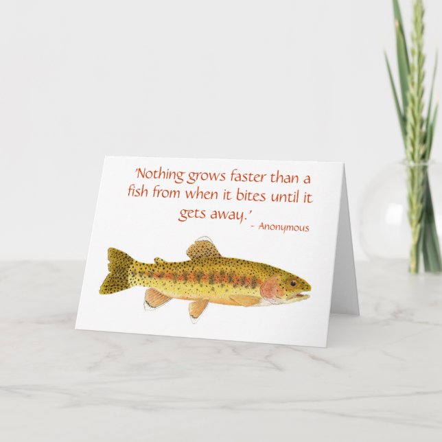 Humourous Trout Card with Qquote 1 (Front)