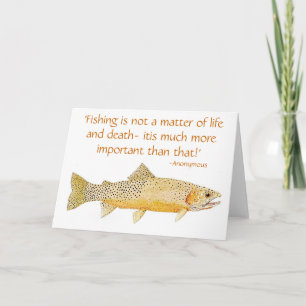 Humourous Trout Card with quote 2