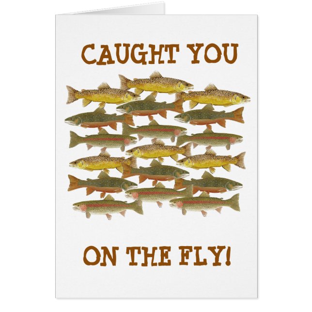 Humourous Trout Fishing Card (Front)