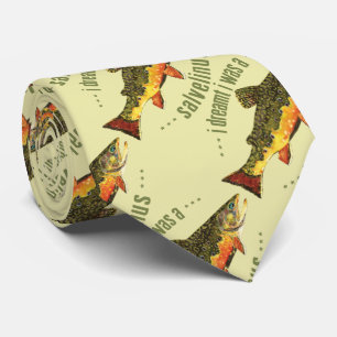 Humourous Trout Fishing Tie