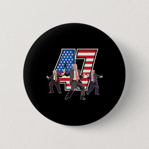 Humourous Trump Funny Victory Dance Trump Dancing  6 Cm Round Badge