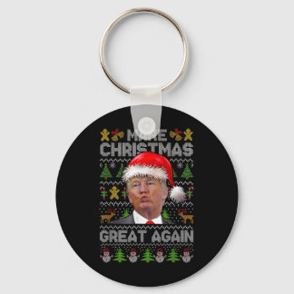 Humourous Trump Ill Christmas Tee Key Ring
