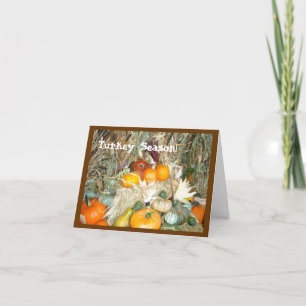 Humourous Turkey Shoot Thanksgiving Card