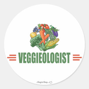 Humourous Vegetarian Classic Round Sticker