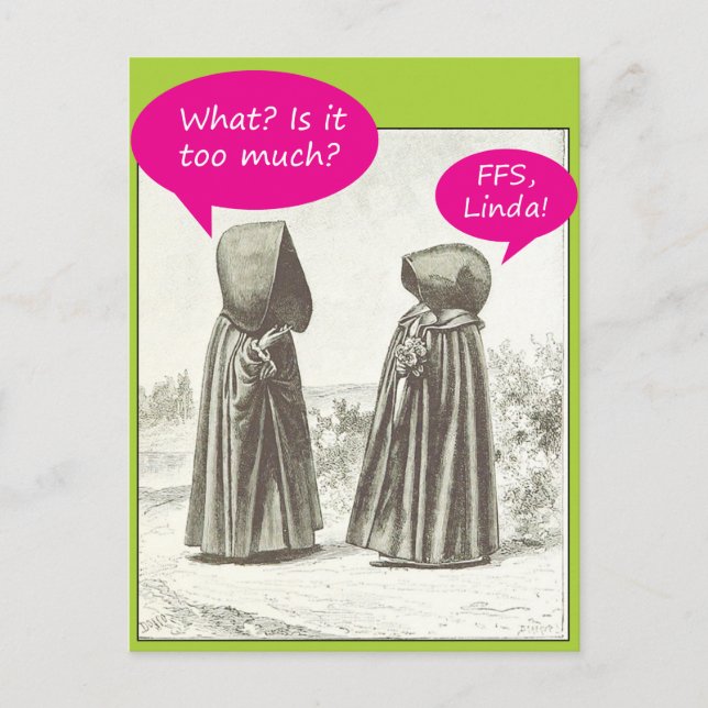 Humourous vintage women postcard (Front)