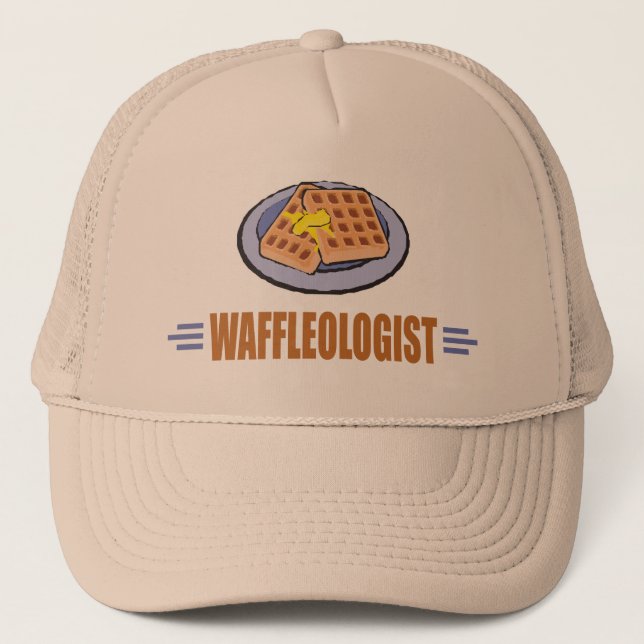 Humourous Waffle Chef Trucker Hat (Front)