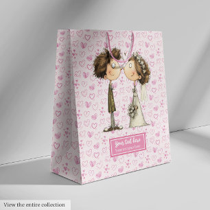 Humourous wedding gift bag for couple