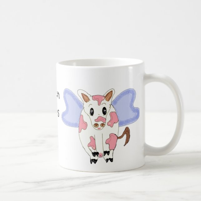 Humourous When Cows Fly Coffee Mug (Right)