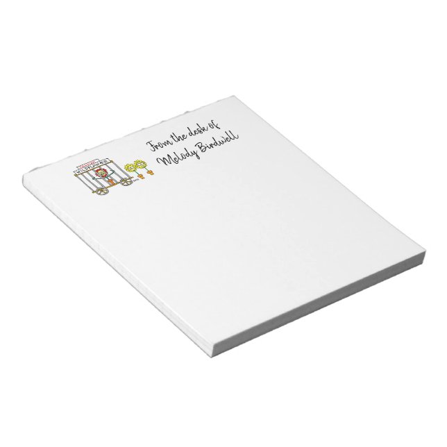 Humourous Wildflower Woman's or Girl's Notepad (Angled)
