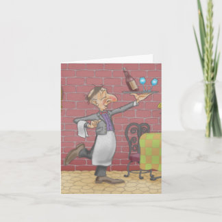 Humourous Wine Art Greeting Card